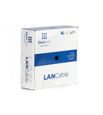 DANICOM CAT6 FTP 50m kabel op rol stug -  LSZH (Eca)