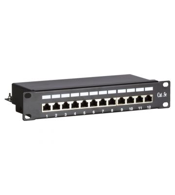 Patchpanel 10 inch Cat5e FTP - 12 poorts